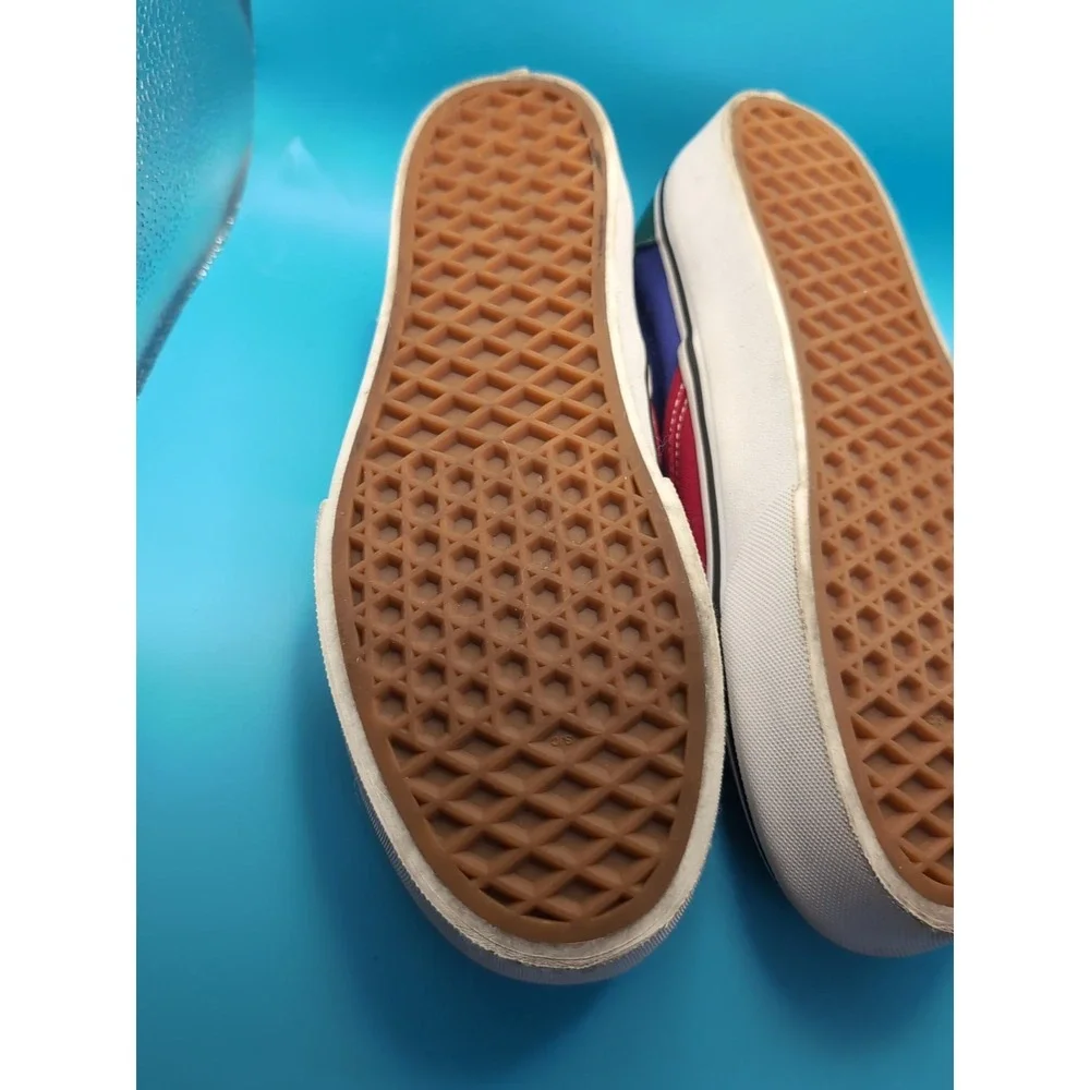 platform multicolor red purple green vans is mens‎ 6 women's 7.5